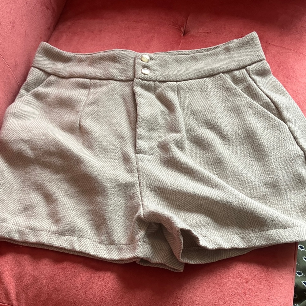 SHEIN High Waist Tan Women's Shorts